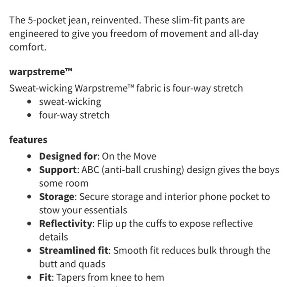 Lululemon ABC Pant Slim Warpstreme True Navy 34x33 Chinos & Khakis